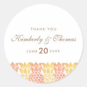 Été frais Ananas Mariage Favor Sticker