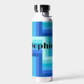 Été Frais Bleu Vert Zig Zag Bouteille d'eau Zag (Gauche)