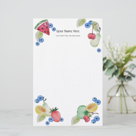 Été Fruit lin papeterie (Debout devant)