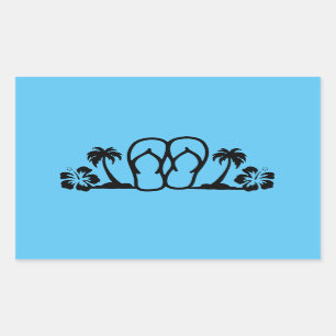 Été Fun Flip Flops Palm Trees Stickers