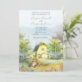 Été Grange Jaune Faire-part de mariage (Debout devant)