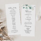 Été Green Eucalyptus Foliage Programme de mariage