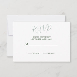 Été Green Foliage Moderne Elégant Mariage RSVP
