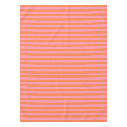 Eté Humeur Orange Lignes rose Nappe (Devant)