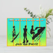 Été - Invitation pour sports nautiques (Debout devant)