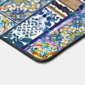 été italie carreaux bleu floral citrus monogramme (Coin)