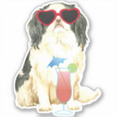 Été Japonais Chin Vinyl Sticker (Devant)