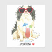 Été Japonais Chin Vinyl Sticker (Feuille)