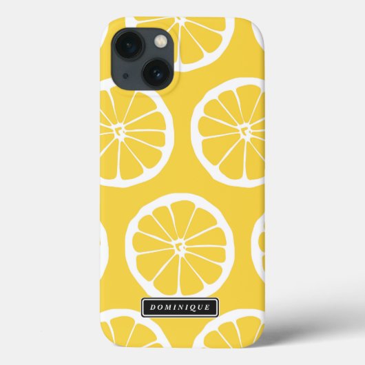 Été Jaune Citron Slices Motif coque ipad (Verso)