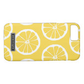 Été Jaune Citron Slices Motif coque iphone (Dos (Horizontal))