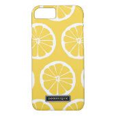 Été Jaune Citron Slices Motif coque iphone (Dos)