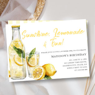 Été Lemonade BBQ Anniversaire Fête Invitation