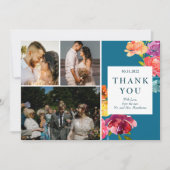 Été lumineux élégant mariage "Merci" carte (Devant)
