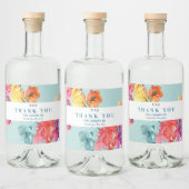 Été lumineux "Merci" Liquor Bottle Étiquette (Bouteilles)