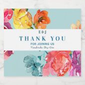 Été lumineux "Merci" Liquor Bottle Étiquette (Étiquettes simples)