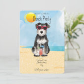 Été Miniature Schnauzer Beach Party Invitation (Debout devant)