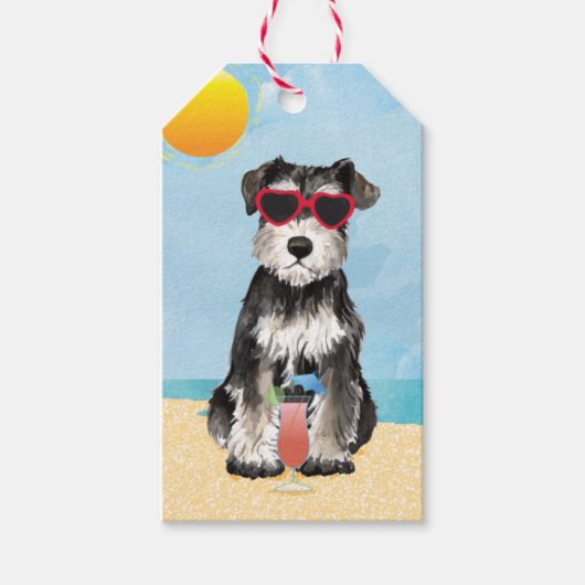 Été Miniature Schnauzer - Étiquettes cadeaux (Devant)