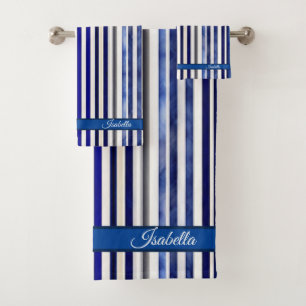 Été Moderne Marine Blue Boat Stripes Collection