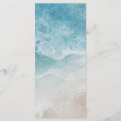 Été Moderne Plage Côtière Plage Mariage Menu Carte (Dos)