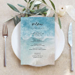 Été Moderne Plage Mariage Carte Menu<br><div class="desc">Eté Elégante Plage Côtière Mariage Menu Cartes Minimaliste Mariage Menu Cartes | Menu Moderne,  Menu Dîner Mariage,  Menu Rustique Dîner Mariage et Menu Boissons,  Calligraphie Simple Menus Mariage Rustique Menus Mariage,  Menu Mariage Rustique,  Menu Table Mariage</div>