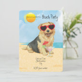 Été Norfolk Terrier Beach Invitation (Debout devant)