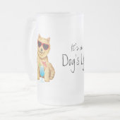 Été Norwich Terrier Verre congelé Mug de bière (Devant gauche)