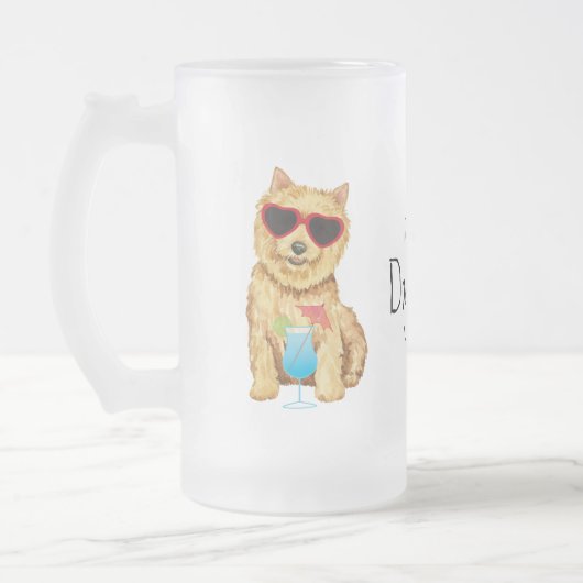 Été Norwich Terrier Verre congelé Mug de bière (Gauche)