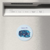 Été Om Hippie Van Standard 5,7 Cm Magnet Arrondi (In Situ (Lave-vaisselle))