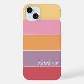 Été Orange Coral rose Pêche Rouge pourpre rayures (Verso)