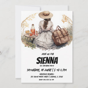 Été Pique-nique style victorien Invitation