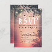 Été Plage Éclairage Chic Mariage RSVP Réponse (Devant / Derrière)