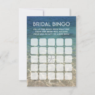 Été Plage Starfish 5x5 Cartes de bingo nuptiales