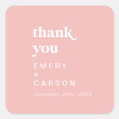 Été rétro | Sticker préféré en Merci rose vif (Devant)