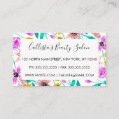 Été rose Jaune Aquarelle Florale Fidélité (Dos)