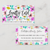 Été rose Jaune Aquarelle Florale Fidélité (Devant / Derrière)