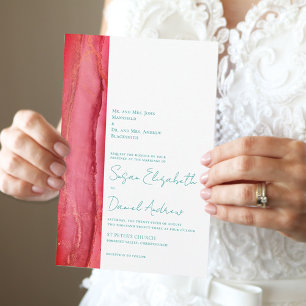 Été Rouge Vert Faire-part de mariage
