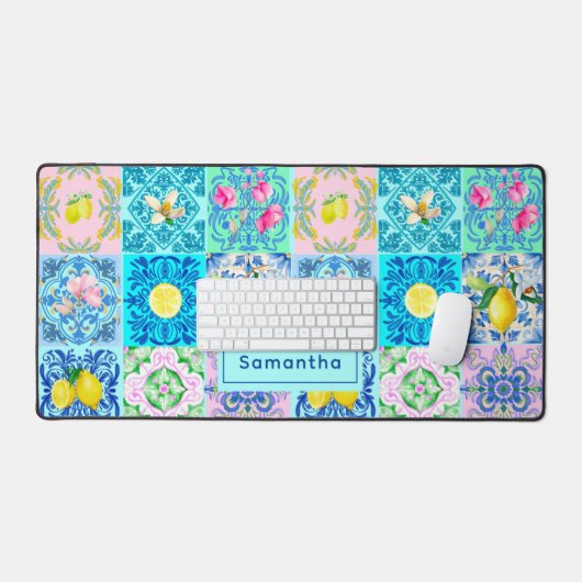 Eté Sicile turquoise coloré azulejo Amalfi (Clavier et souris)