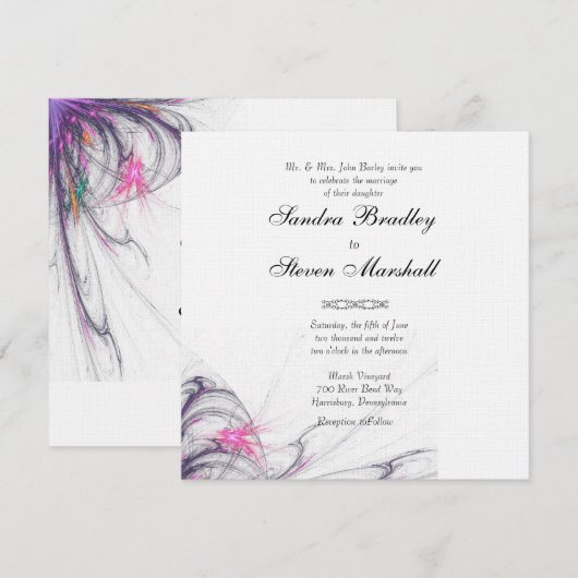 Été Simplicité Mariage Invitations (Devant / Derrière)