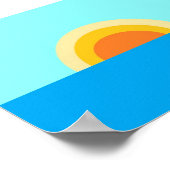 Été Soleil Cadre dans la mer Poster (Coin)