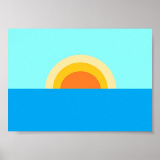 Été Soleil Cadre dans la mer Poster (Devant)