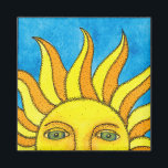 Été Sun Magnet<br><div class="desc">Un soleil d'été décore cet aimant. Aquarelle originale Art par Michael A. Giza (c)2013</div>