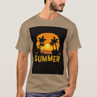 Été" T-shirt Palm Tree - Édition Vibes tropicales