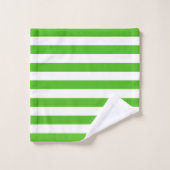 Été très tendance Kelly Green Stripes (Gant de toilette)