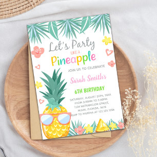 Été tropical modifiable Invitation imprimable