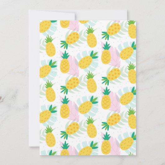 Été tropical modifiable Invitation imprimable (Dos)