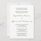 Été Vert Cathédrale Mariage Invitations (Dos)