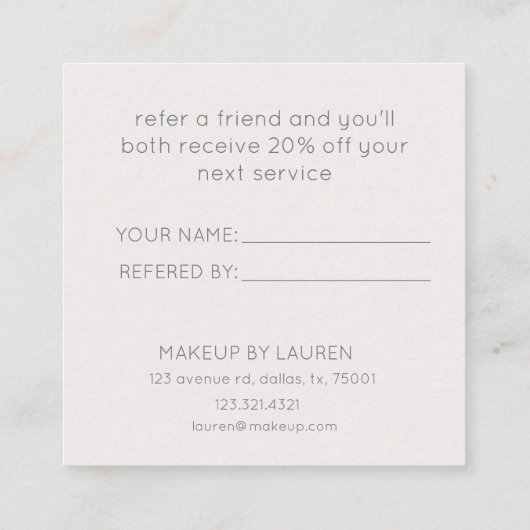 Été vibrant | Carte de fidélité (Dos)