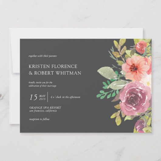 Été vibrant | FAIRE-PART DE MARIAGE (Devant)