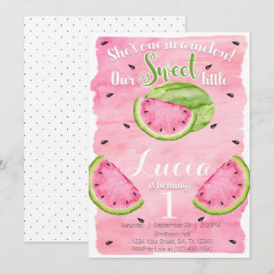 Eté Watermelon Anniversaire Fête Invitation Invita