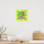Été Watermelon Branches Bright Tropical Poster (Cuisine)